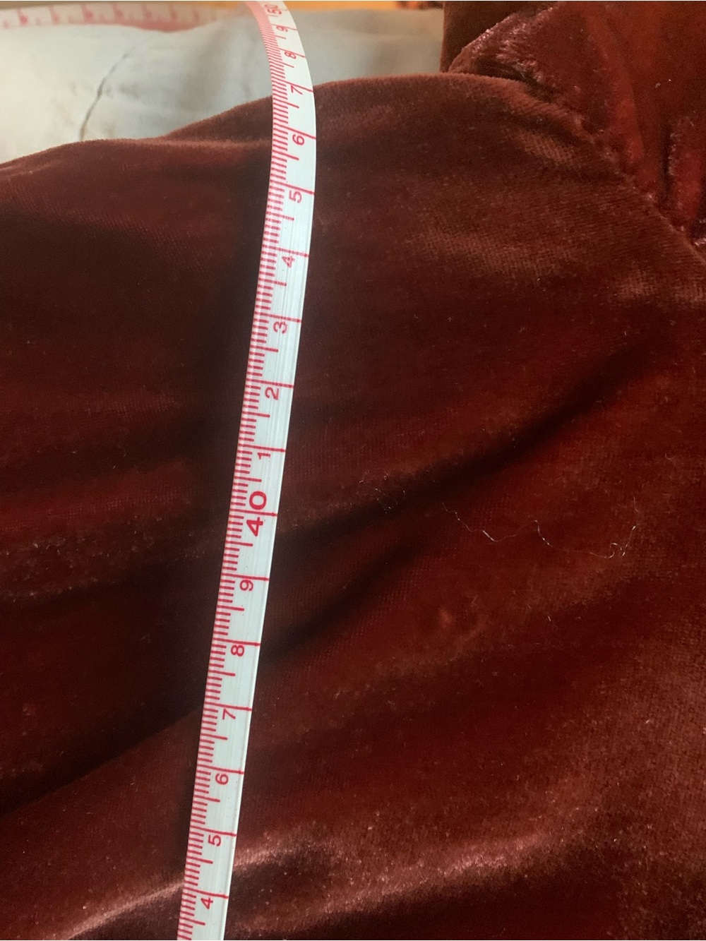 Free People Rust Red Velvet Trench Coat with Paisley Lining - Picture 5 of 14